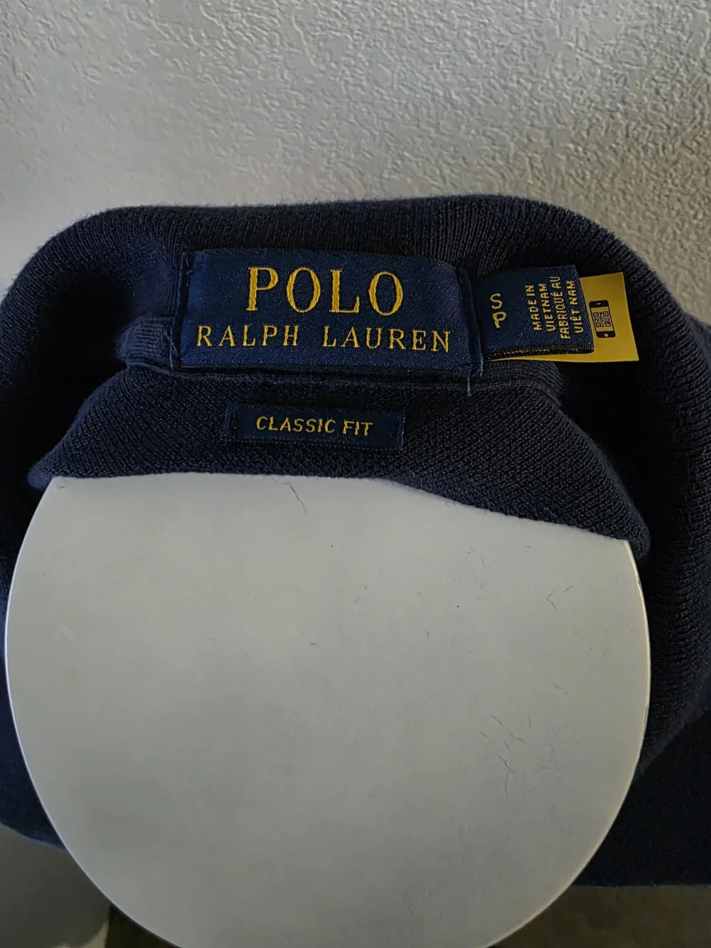 Polo by Ralph Lauren Navy Long-Sleeve Polo with Red Pony